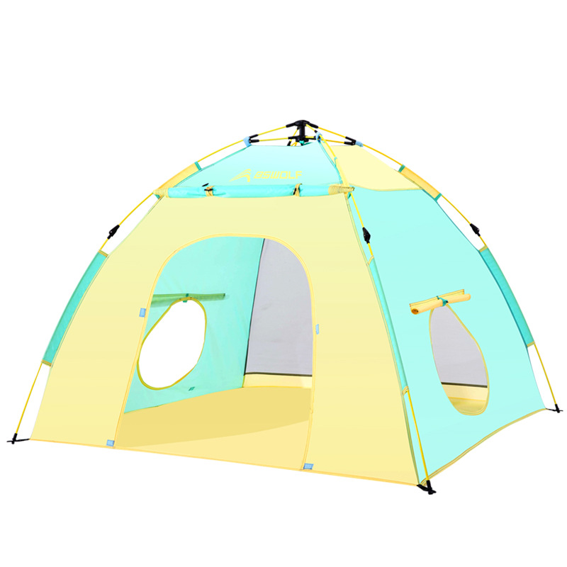 Beishan Wolf Outdoor Camping Children's Automatic Tent YELLOW Double