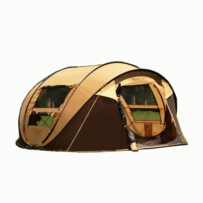 Automatic Tent Outdoor 3-4 People Thickened Rainproof Single Double Camping Outdoor Camping Tent ArmyGreen