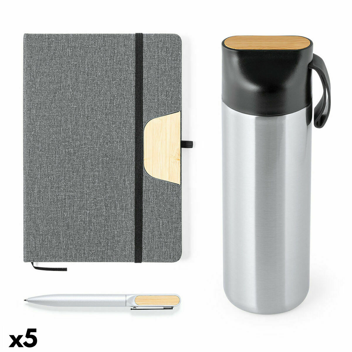Notepad with Bookmark 141341 (5 Units) Grey