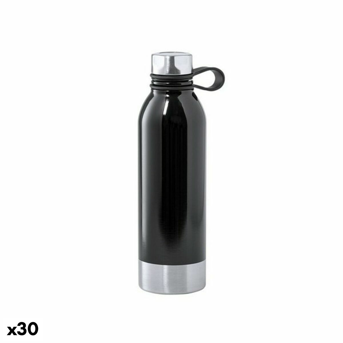 Bottle 146882 Stainless steel (740 ml) (30 Units) Black
