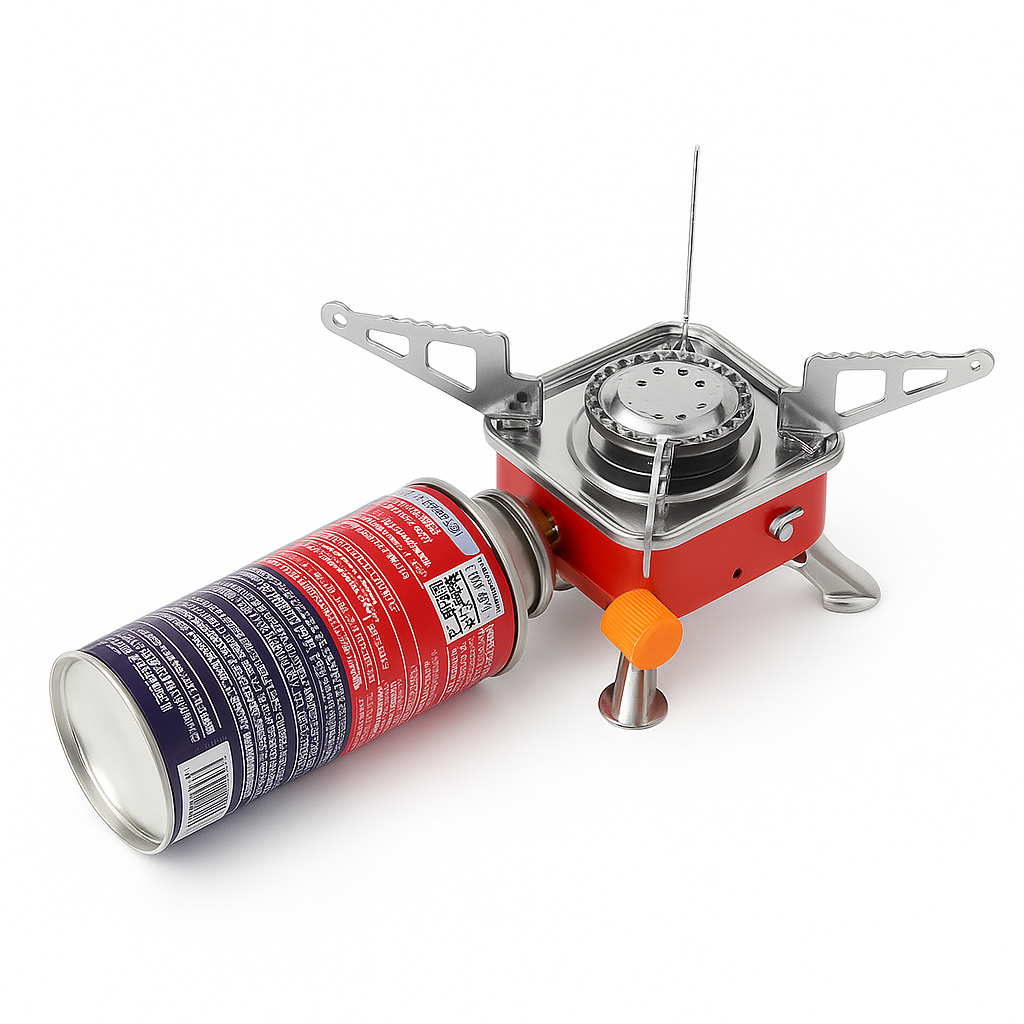 Picnic Gas Tank Stove Camping Cassette Stove Outdoor Portable Folding Small Square Stove Round