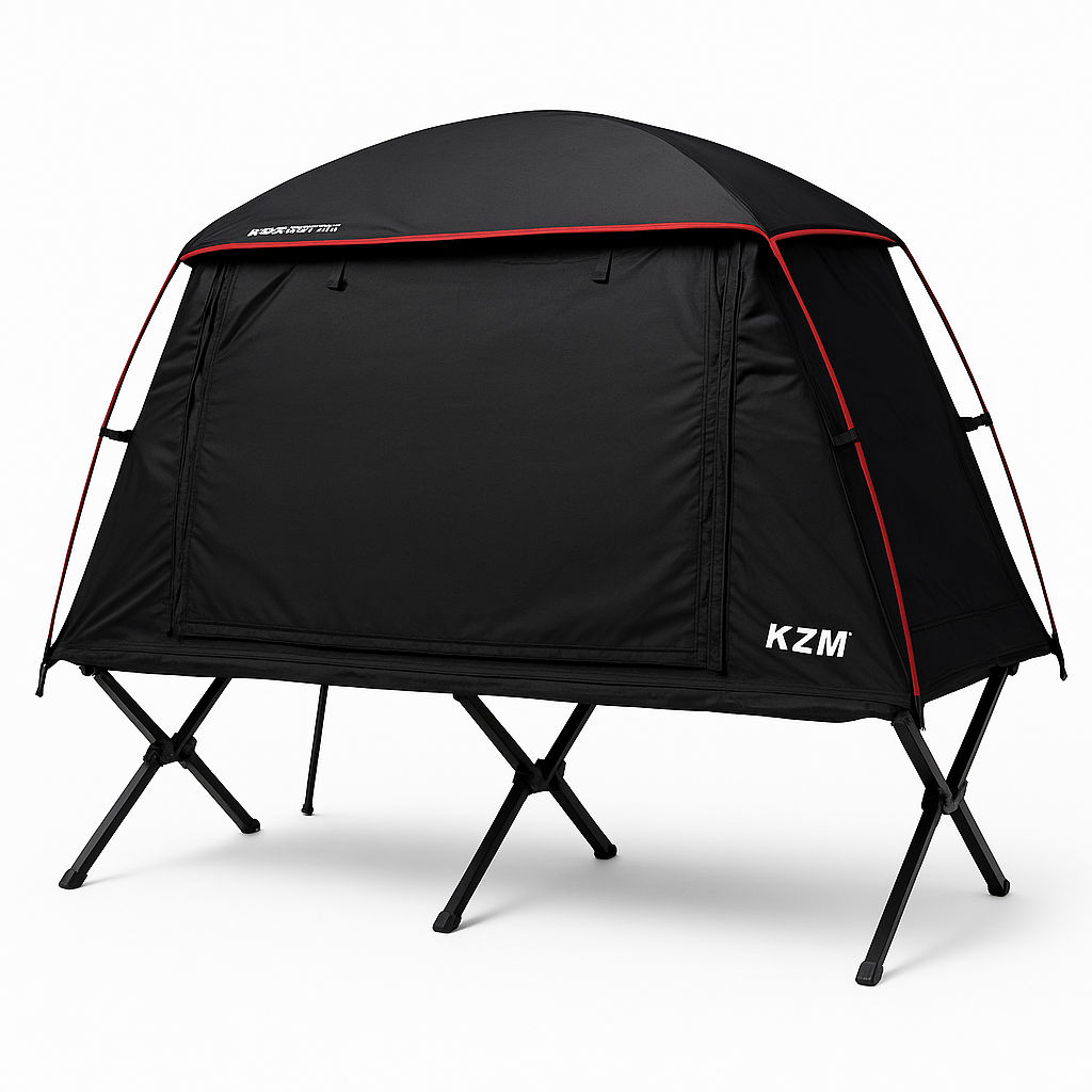 Folding Off-ground Camping Ultra-light Waterproof Travel Outdoor Camping Tent Black
